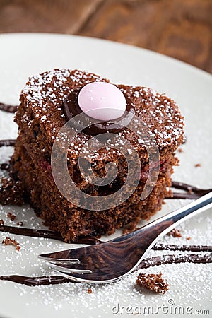 Strawberry-chocolate cake Stock Photo