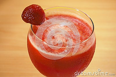 Strawberry Cocktail Drink With Ice, Mojito, Rossini alcoholic cocktail, Fresh summer cocktail Stock Photo