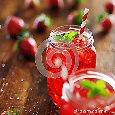 Strawberry cocktail Stock Photo