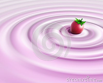 Strawberry cream Stock Photo