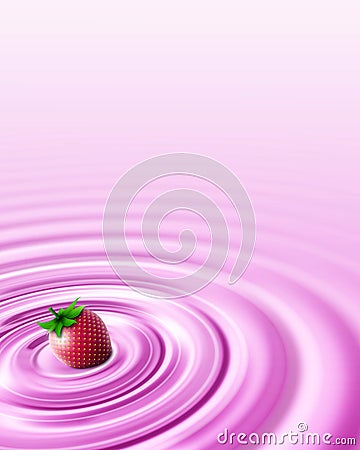 Strawberry cream Stock Photo