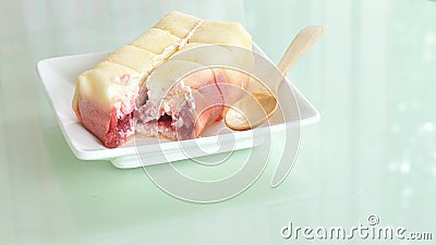Strawberry crepe Stock Photo