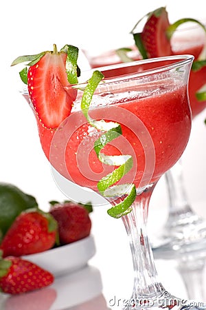 Strawberry Daiquiri - Most popular cocktails serie Stock Photo