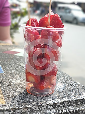 Strawberry delicious foodporn tasty chiang mai thailand Stock Photo