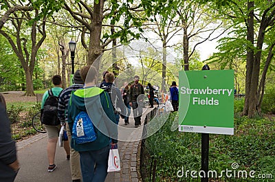 Strawberry fields in central park Editorial Stock Photo