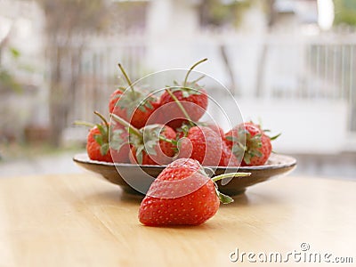 Strawberry focus Stock Photo