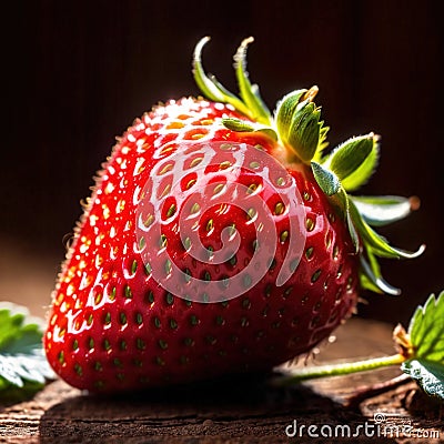 Strawberry fresh raw organic fruit Stock Photo