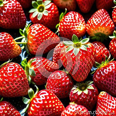 Strawberry fresh raw organic fruit Stock Photo