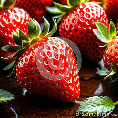 Strawberry fresh raw organic fruit Stock Photo