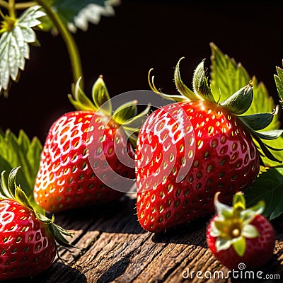 Strawberry fresh raw organic fruit Stock Photo