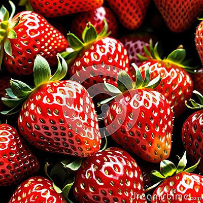 Strawberry fresh raw organic fruit Stock Photo