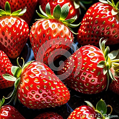 Strawberry fresh raw organic fruit Stock Photo