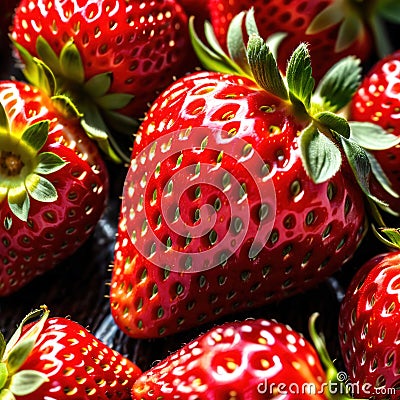 Strawberry fresh raw organic fruit Stock Photo