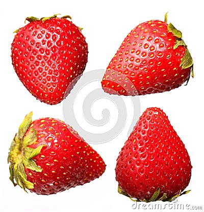 Strawberry Fruit Collections, isolated Stock Photo