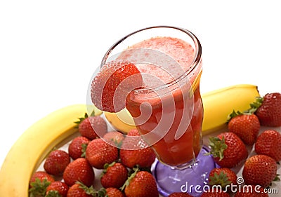 Strawberry Fruit Smoothie Stock Photo