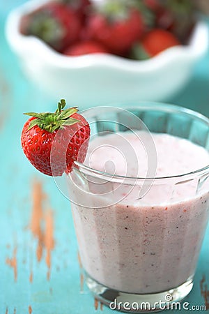 Strawberry fruit smoothie Stock Photo