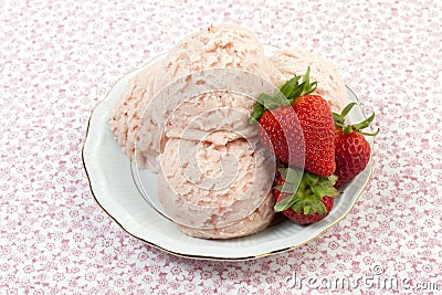 Strawberry gelato Stock Photo