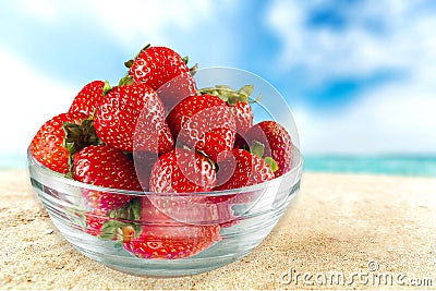 Strawberry Glass Stock Photo