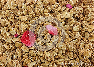 Strawberry granola cereal Stock Photo