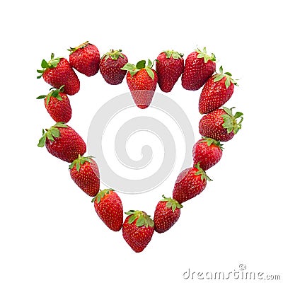 Strawberry heart Stock Photo