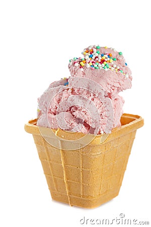 Strawberry icecream Stock Photo