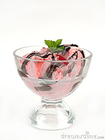 Strawberry Icecream Stock Photo