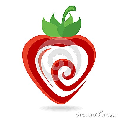 Strawberry Icon Vector Illustration