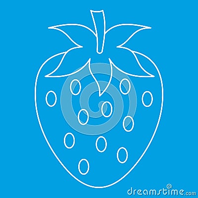 Strawberry icon, outline style Vector Illustration