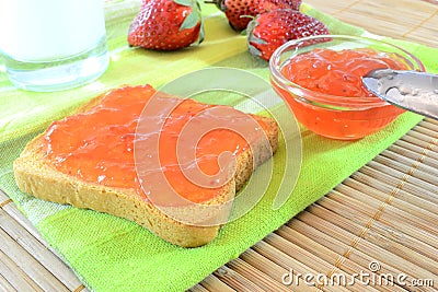 Strawberry jam Stock Photo