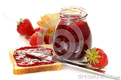 Strawberry jam Stock Photo