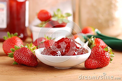 Strawberry jam Stock Photo