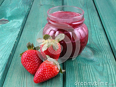 Strawberry jam Stock Photo