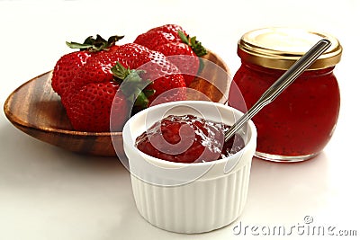 Strawberry jam Stock Photo