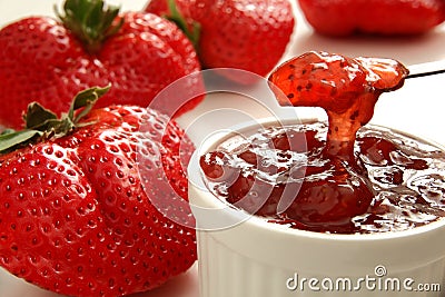 Strawberry jam Stock Photo