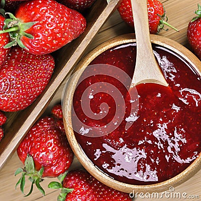 Strawberry jam or marmalade Stock Photo