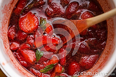 Strawberry jam Stock Photo