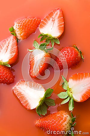 Strawberry juice Stock Photo