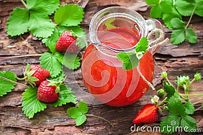 Strawberry juice Stock Photo