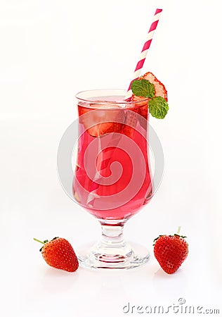 Strawberry juice for healtht. Stock Photo