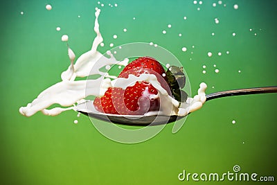 Strawberry Milk Stock Photo