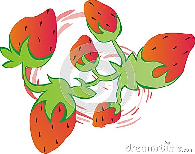 Strawberry Mix -Vector Image Stock Photo