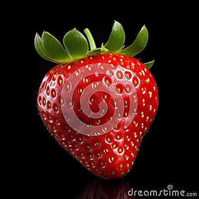 Strawberry: Organic Contours And Blink-and-you-miss-it Detail Stock Photo