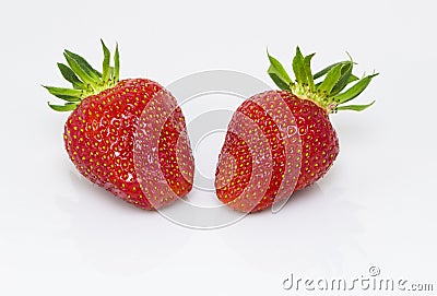 Strawberry pair Stock Photo