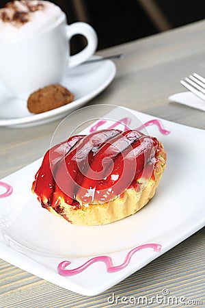 Strawberry petite cake Stock Photo