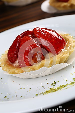 Strawberry petite cake Stock Photo