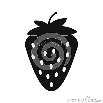 Strawberry simple icon Vector Illustration