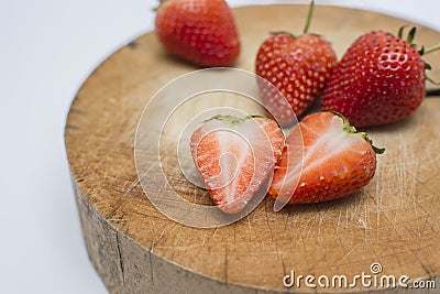 Strawberry sliced Stock Photo