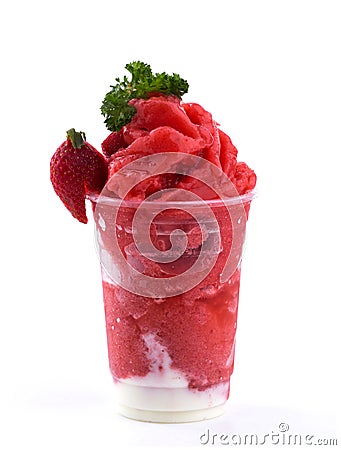 Strawberry smoothies Stock Photo
