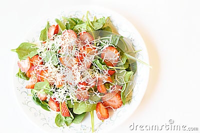 Strawberry Spinach Salad Stock Photo