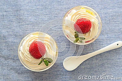 Strawberry trifle Stock Photo